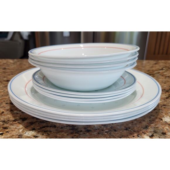 Corelle Country Cornflower (Set Of 12 Pieces) 1988-1993, Made In USA - Picture 2 of 16